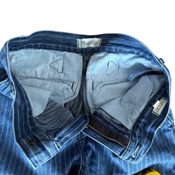 Madewell the perfect vintage wide leg jean pinstripe trouser pleated size 26 - Picture 5 of 8